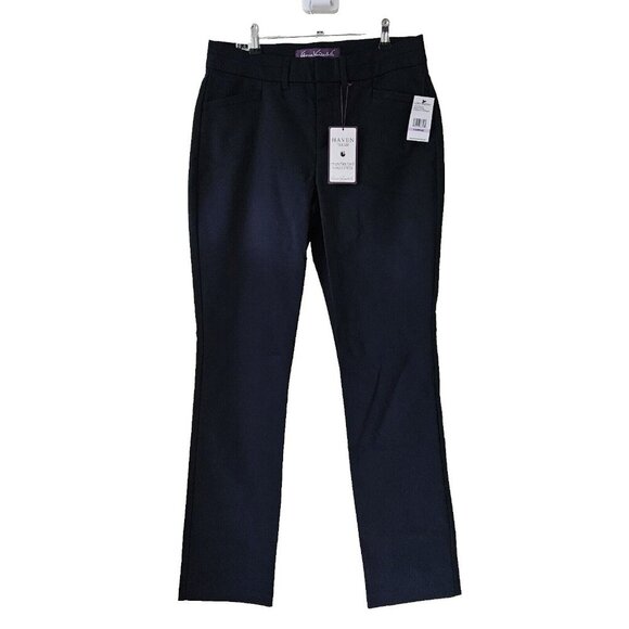 Gloria Vanderbilt Haven Trouser Womens Missy 6 Average Navy Straight Leg Stretch - Picture 1 of 16